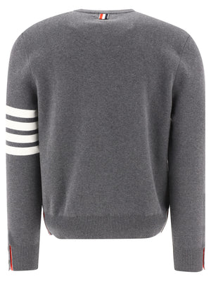 THOM BROWNE Gray 4-Bar Sweater for Men