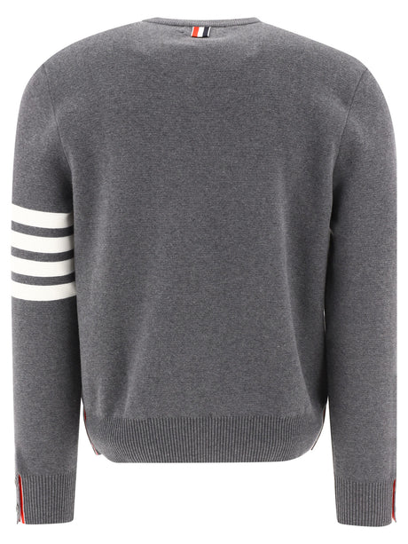 THOM BROWNE Gray 4-Bar Sweater for Men
