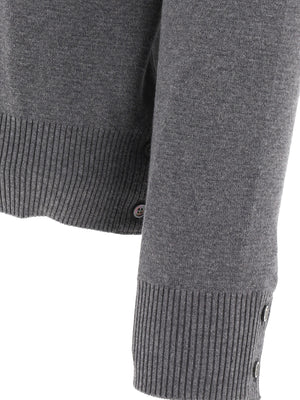 THOM BROWNE Gray 4-Bar Sweater for Men