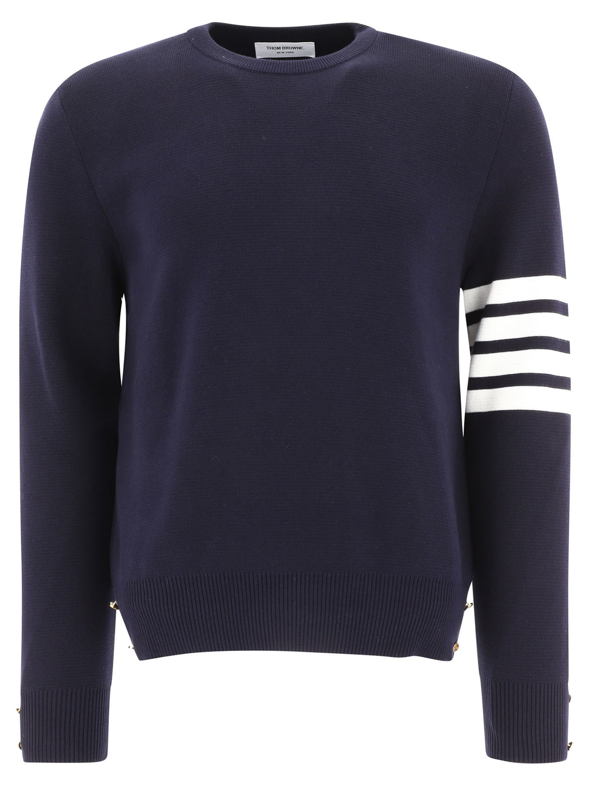 THOM BROWNE Navy 4-Bar Sweater for Men