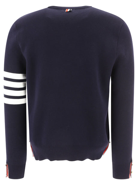 THOM BROWNE Navy 4-Bar Sweater for Men