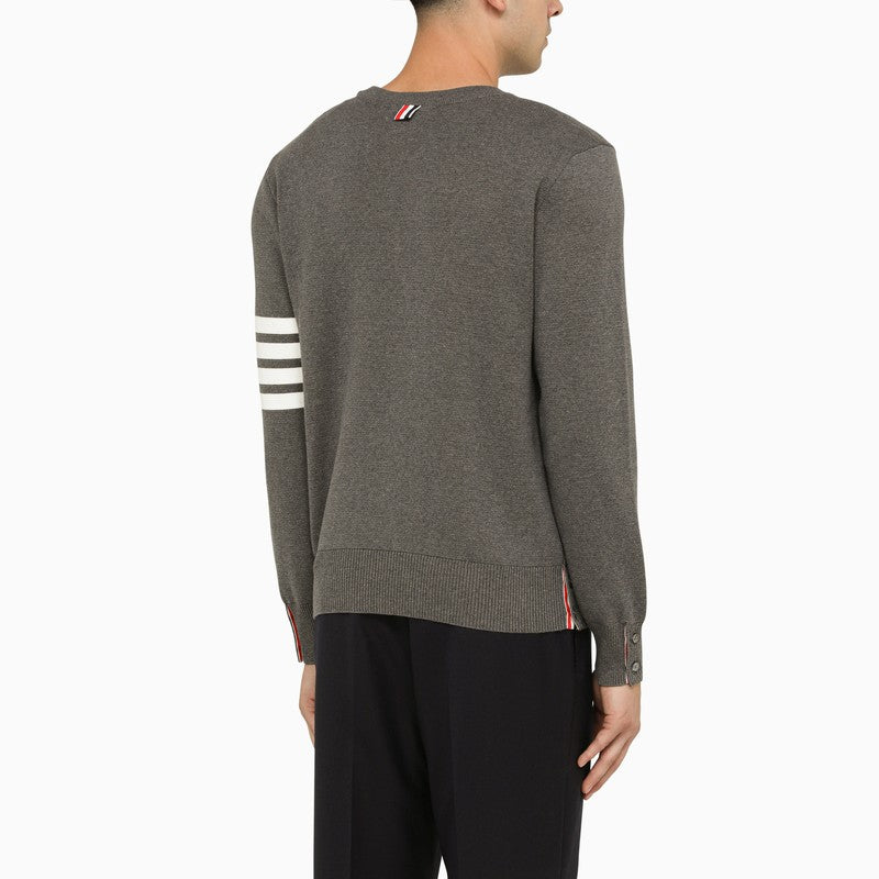 THOM BROWNE Milan Stitch Crew Neck Pullover for Men