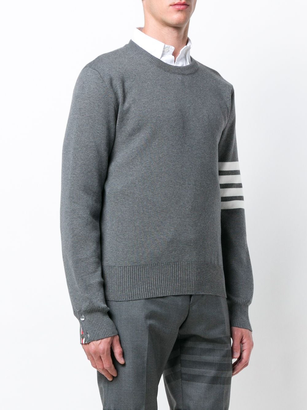 THOM BROWNE Classic 4-Bar Cotton Sweater