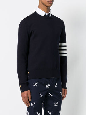 THOM BROWNE Classic 4-Bar Cotton Sweater