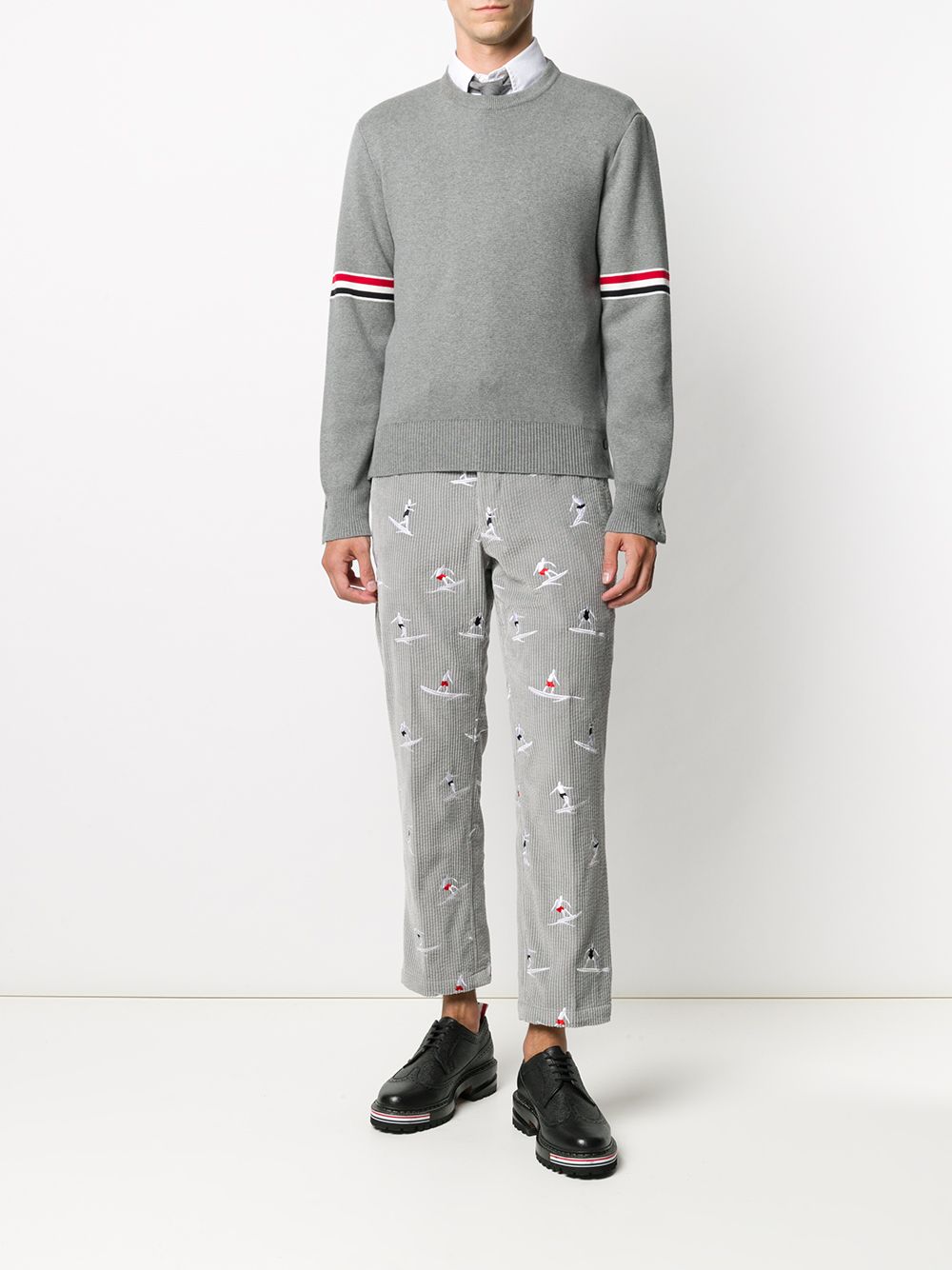 THOM BROWNE Grey 24SS Men's Fashion Sweater