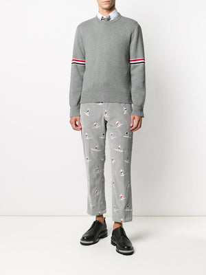 THOM BROWNE Grey 24SS Men's Fashion Sweater