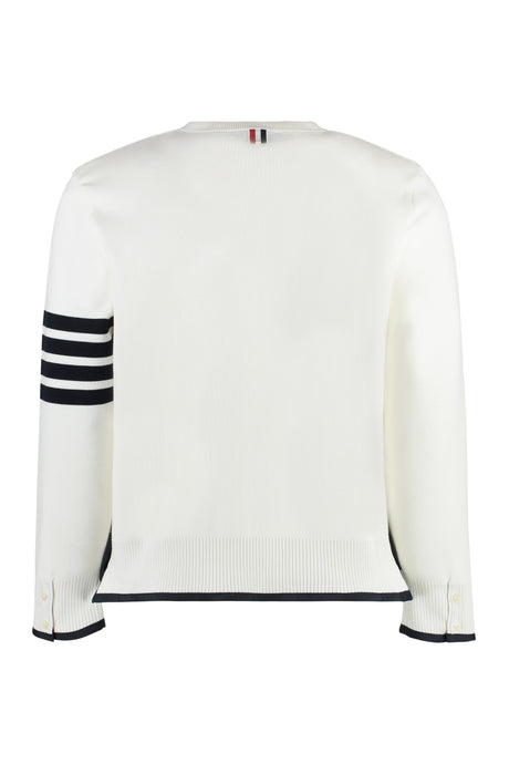 THOM BROWNE Men's Tricolor Crew-Neck Sweater for SS23