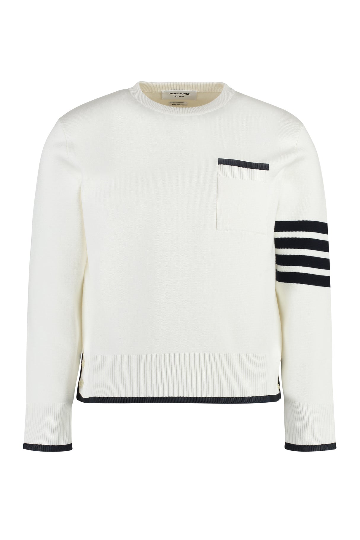 THOM BROWNE Men's Tricolor Crew-Neck Sweater for SS23