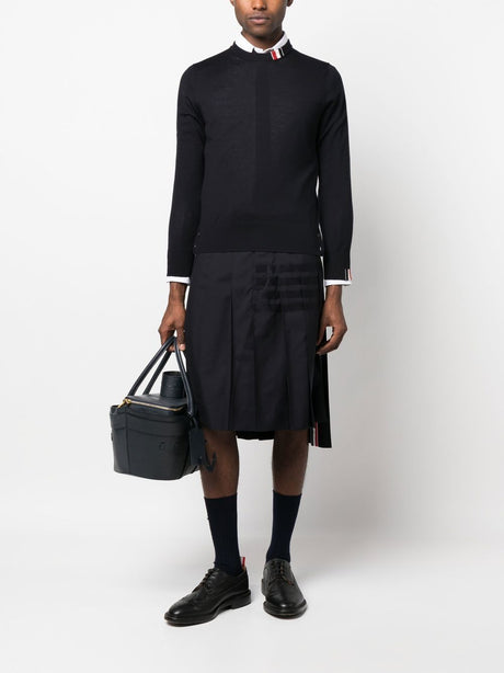 THOM BROWNE Blue Stitch Sweater for Men - Relaxed Fit