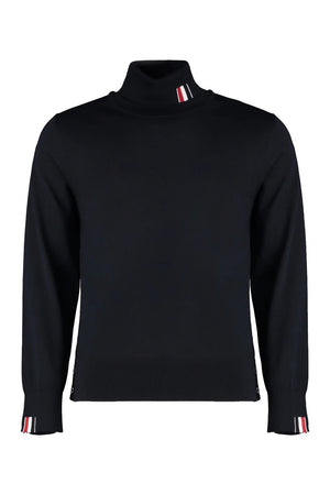 THOM BROWNE Striped Turtleneck Jumper for Men - FW23