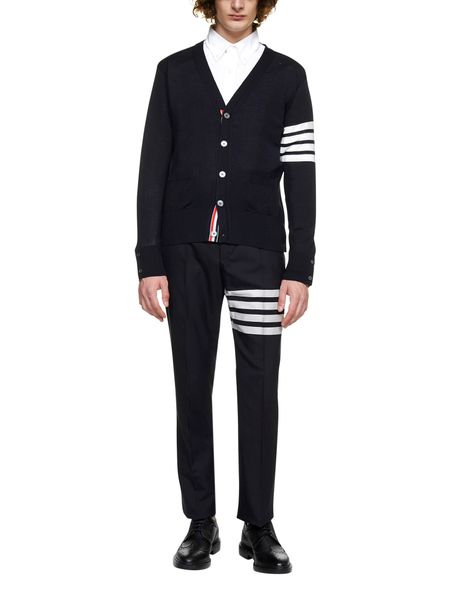 THOM BROWNE Men's Merino Wool 4-Bar Cardigan - Size 3