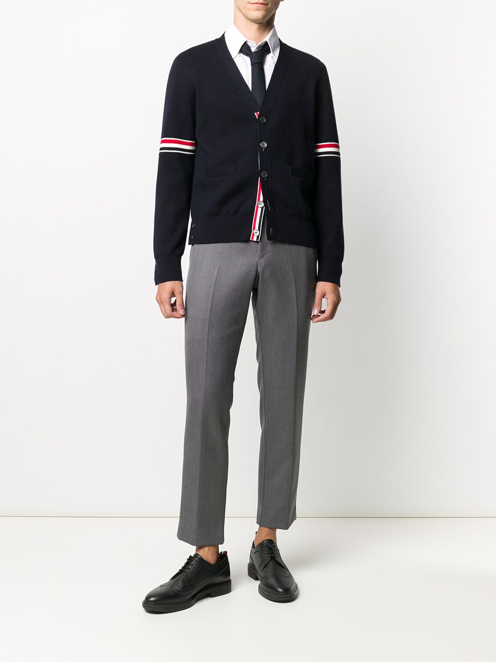 THOM BROWNE Classic V-Neck Button-Up Cardigan