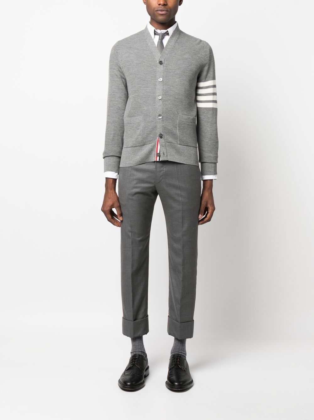 THOM BROWNE Grey Tunic Top for Men - 24SS Collection