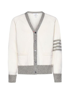 THOM BROWNE 23FW Men's Long Sleeve Sweater - White