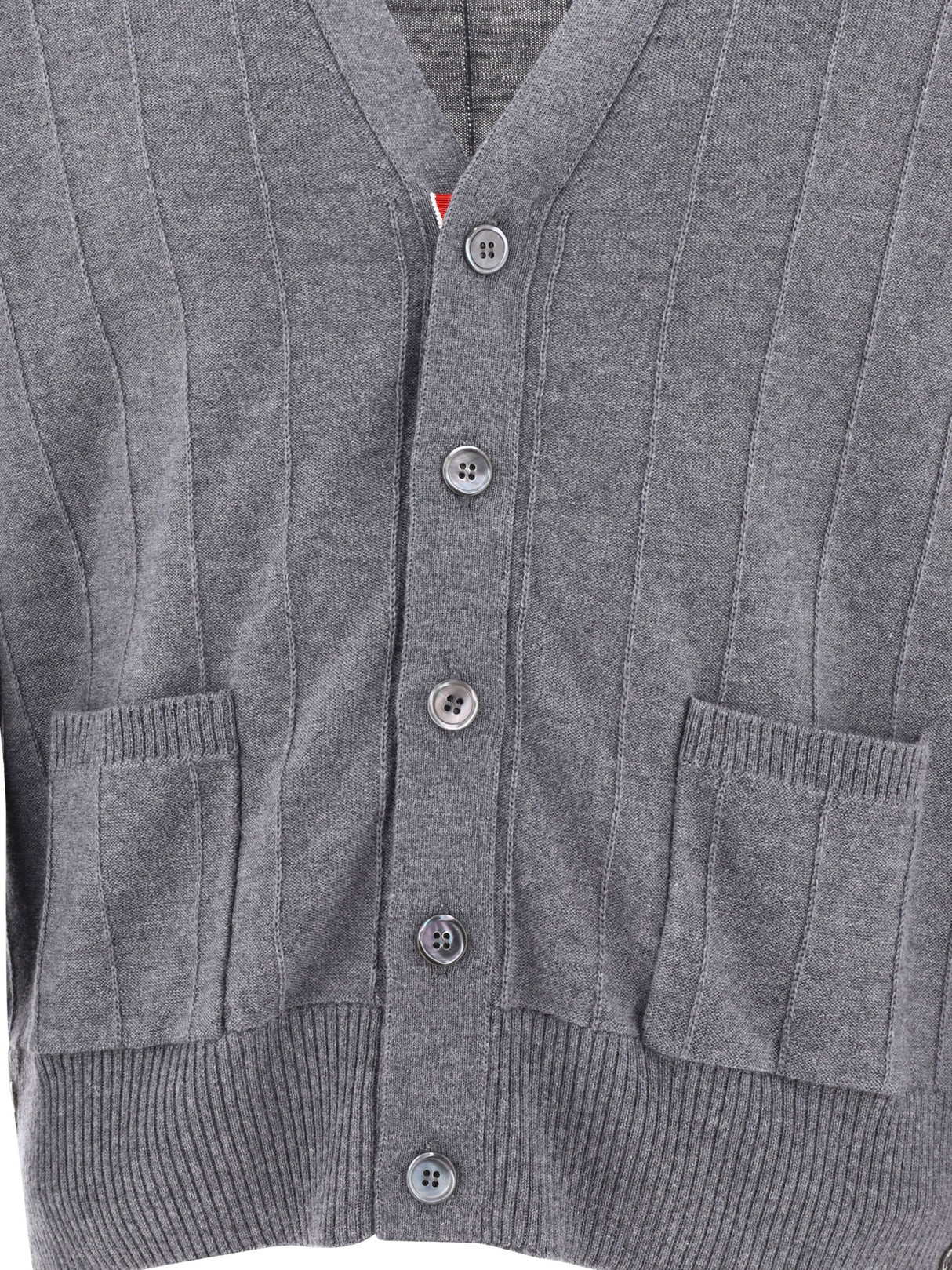 THOM BROWNE Men's 24SS Grey Tunic Cardigan