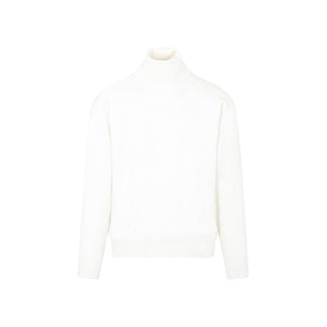 BALLY Men's White Turtleneck Wool Sweater for FW23