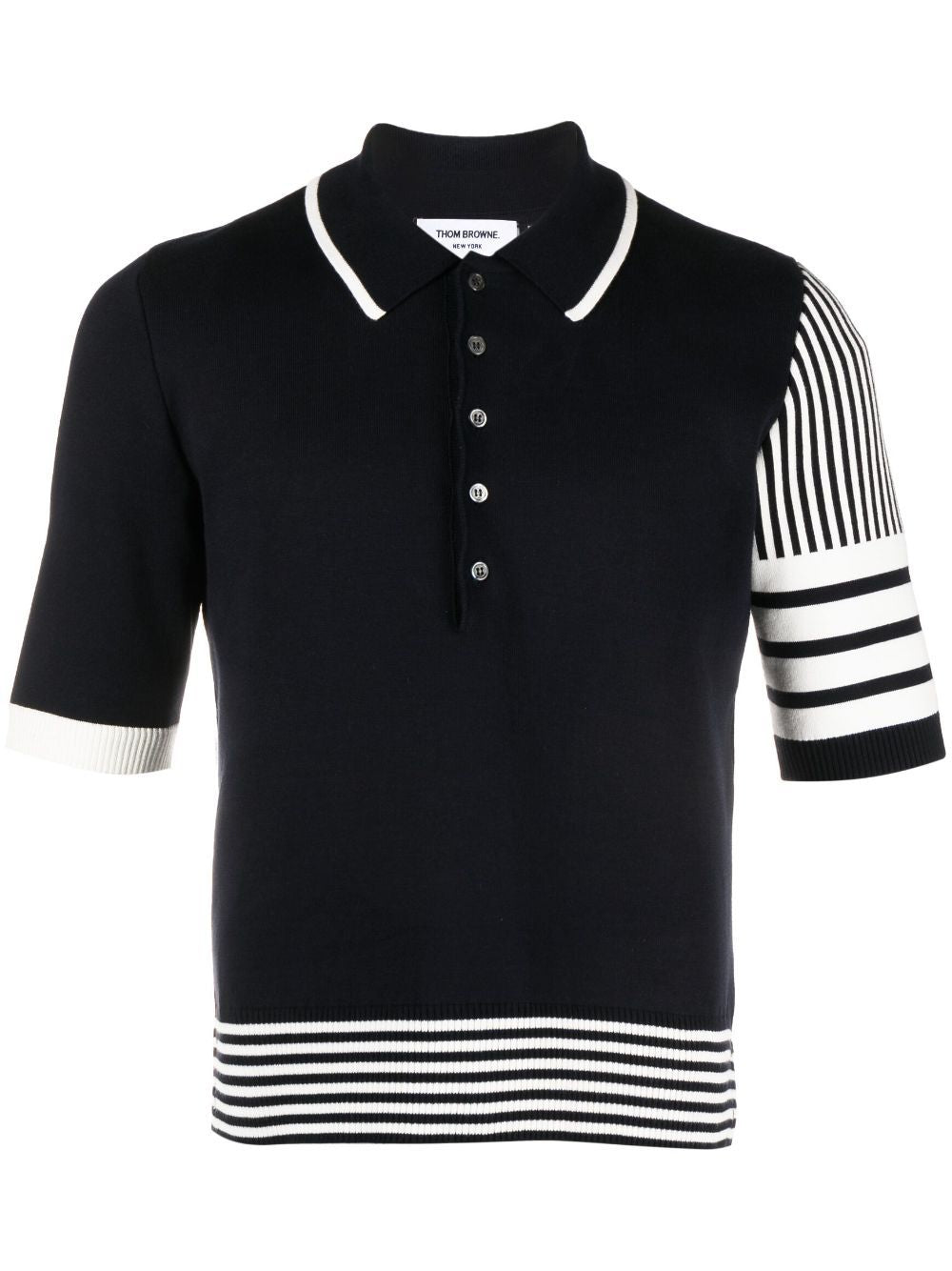 Áo Polo Sọc Seersucker Jacquard Mùa Hè