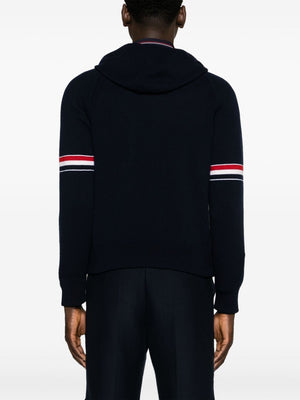 Áo Hoodie dệt jacquard kéo khóa THOM BROWNE