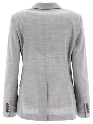 BRUNELLO CUCINELLI Grey Suit Jacket for Women - 24SS Season