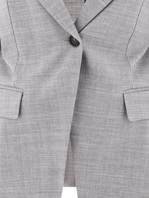 BRUNELLO CUCINELLI Grey Suit Jacket for Women - 24SS Season