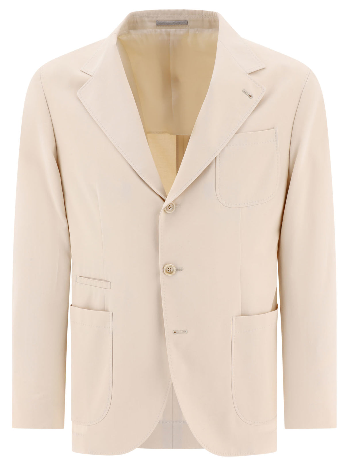 BRUNELLO CUCINELLI Men's Deconstructed Tan Blazer for SS24