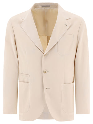 Áo Blazer Beige Deconstructed SS24 cho Nam