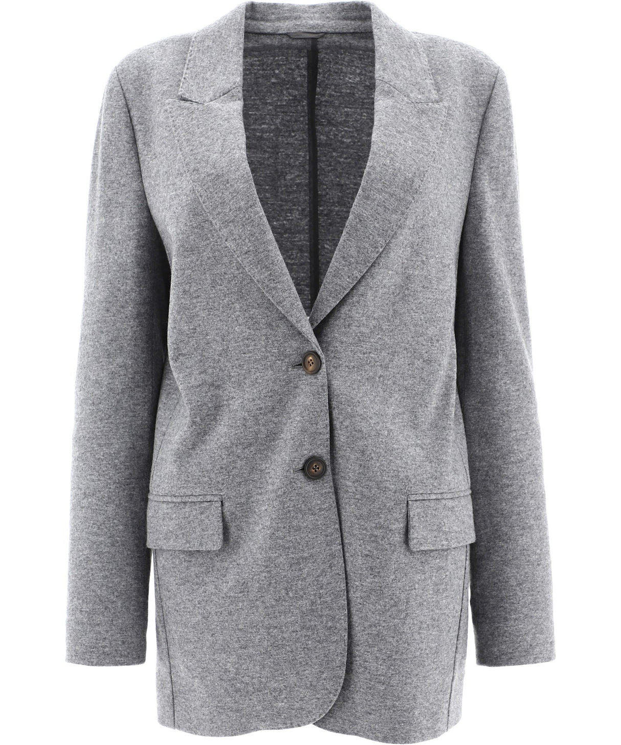 Áo Blazers Cashmere Thổ cẩm Cắt theo Kiểu Dép với Chi Tiết Monili - SS24