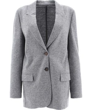 BRUNELLO CUCINELLI Grey Suit Jacket for Women - 24SS Collection