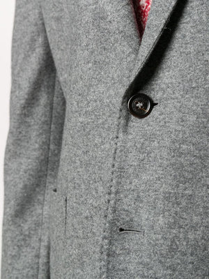 BRUNELLO CUCINELLI Sophisticated Grey Cashmere Single-Breasted Jacket