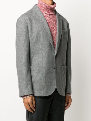 BRUNELLO CUCINELLI Sophisticated Grey Cashmere Single-Breasted Jacket