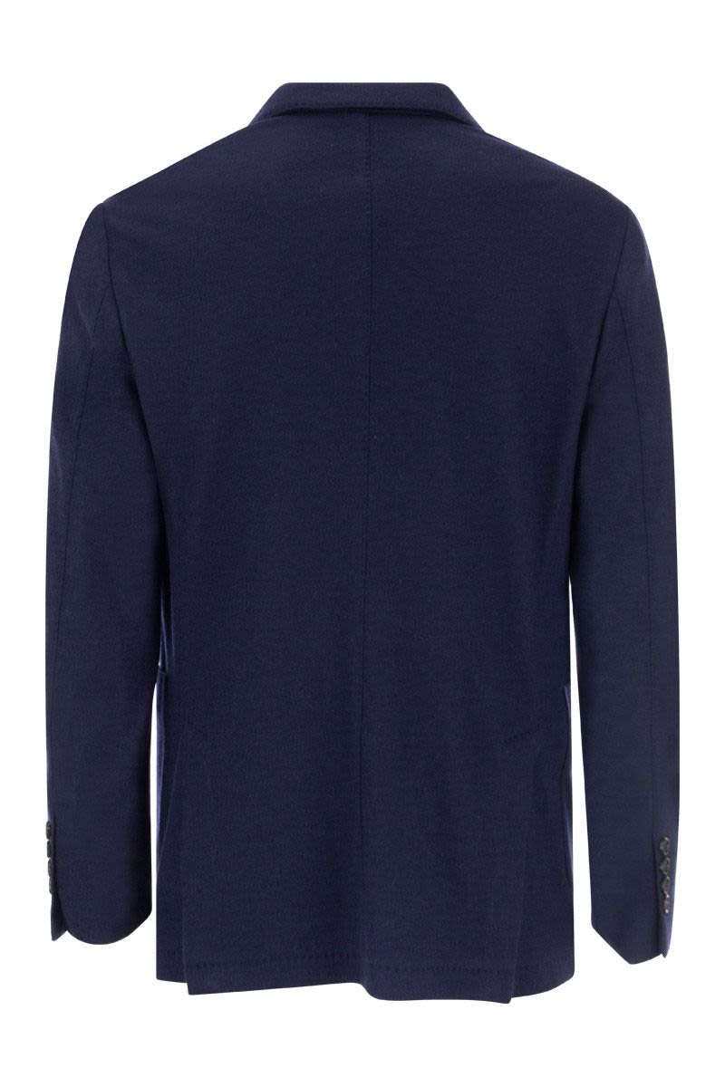 BRUNELLO CUCINELLI Elegant Navy Blue Cashmere Jacket