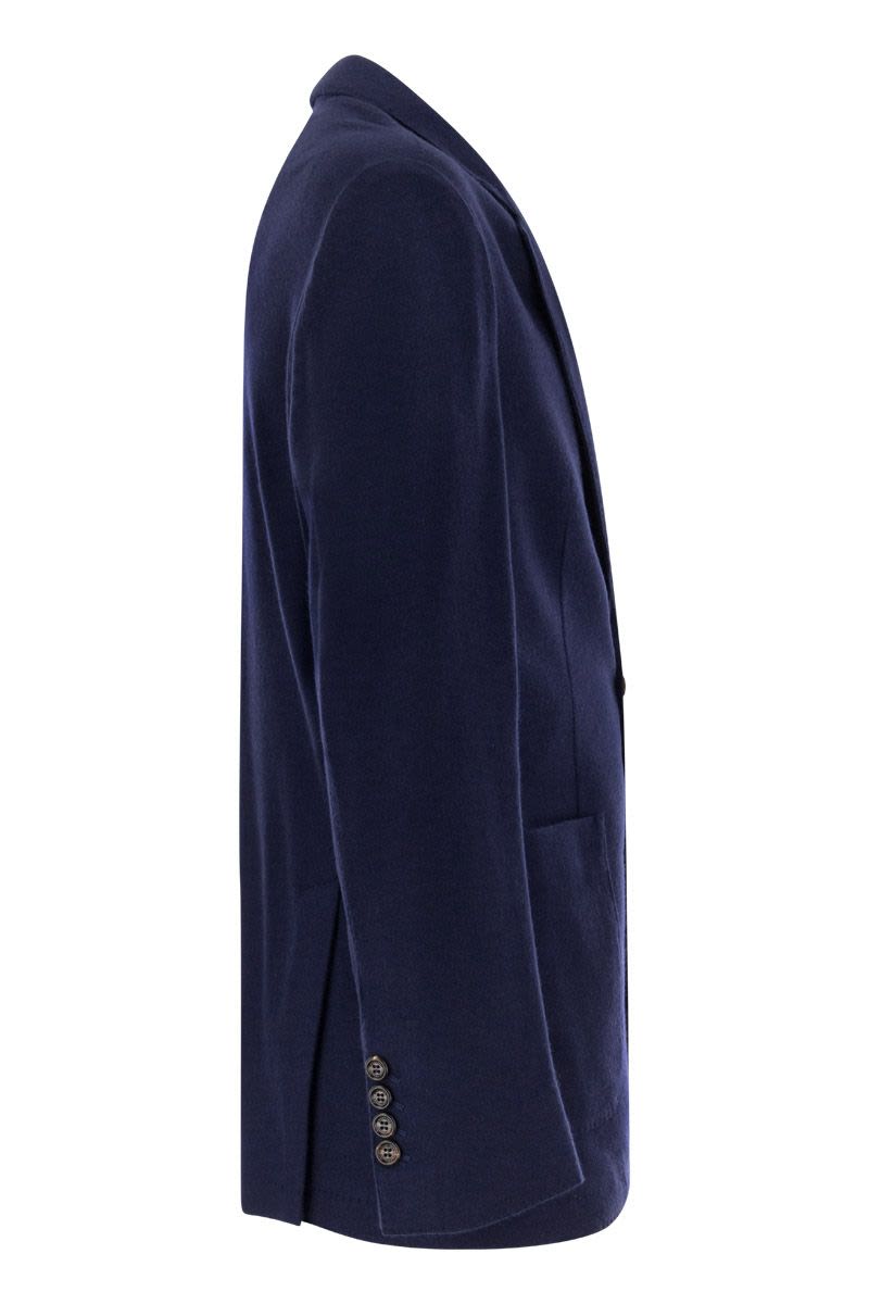 BRUNELLO CUCINELLI Elegant Navy Blue Cashmere Jacket