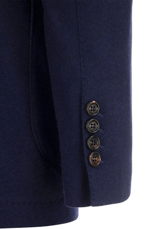 BRUNELLO CUCINELLI Elegant Navy Blue Cashmere Jacket