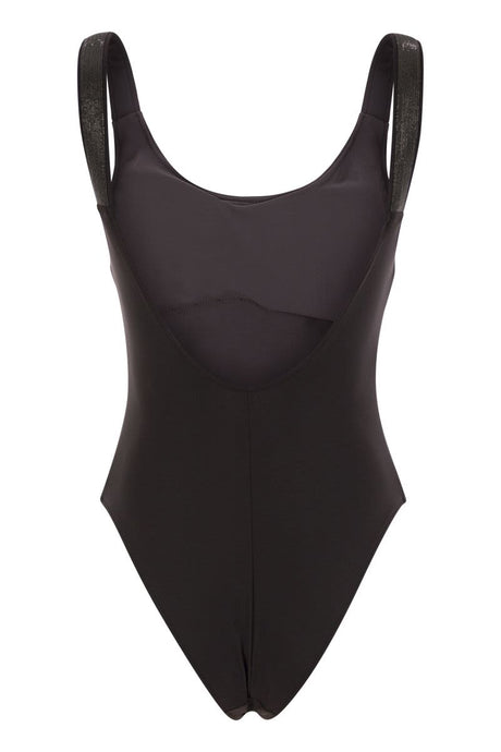 BRUNELLO CUCINELLI Women's One-Piece Swimming Costume with Necklace Details