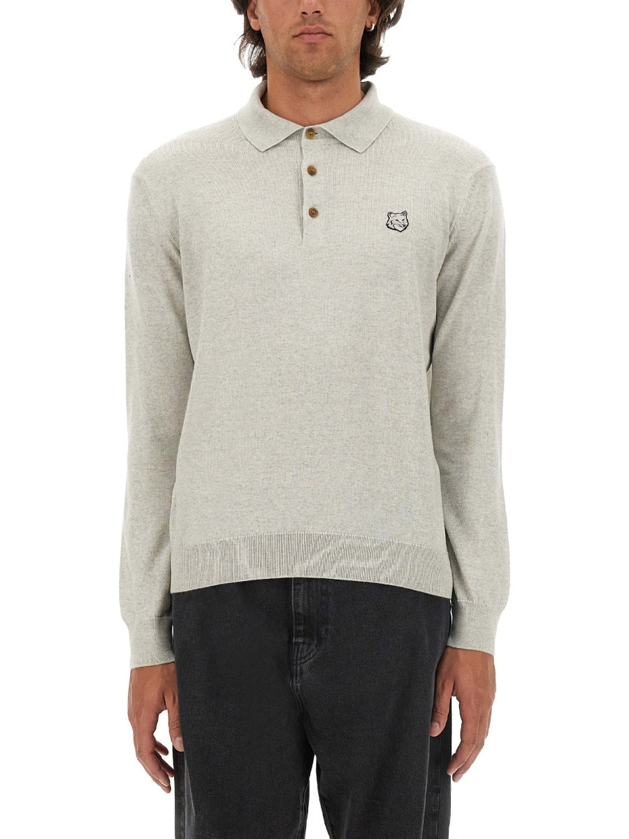 MAISON KITSUNÉ Fox Head Polo Shirt - Classic Men's Fit (L)