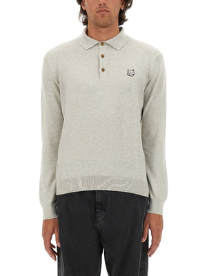 MAISON KITSUNÉ Fox Head Polo Shirt - Classic Men's Fit (L)