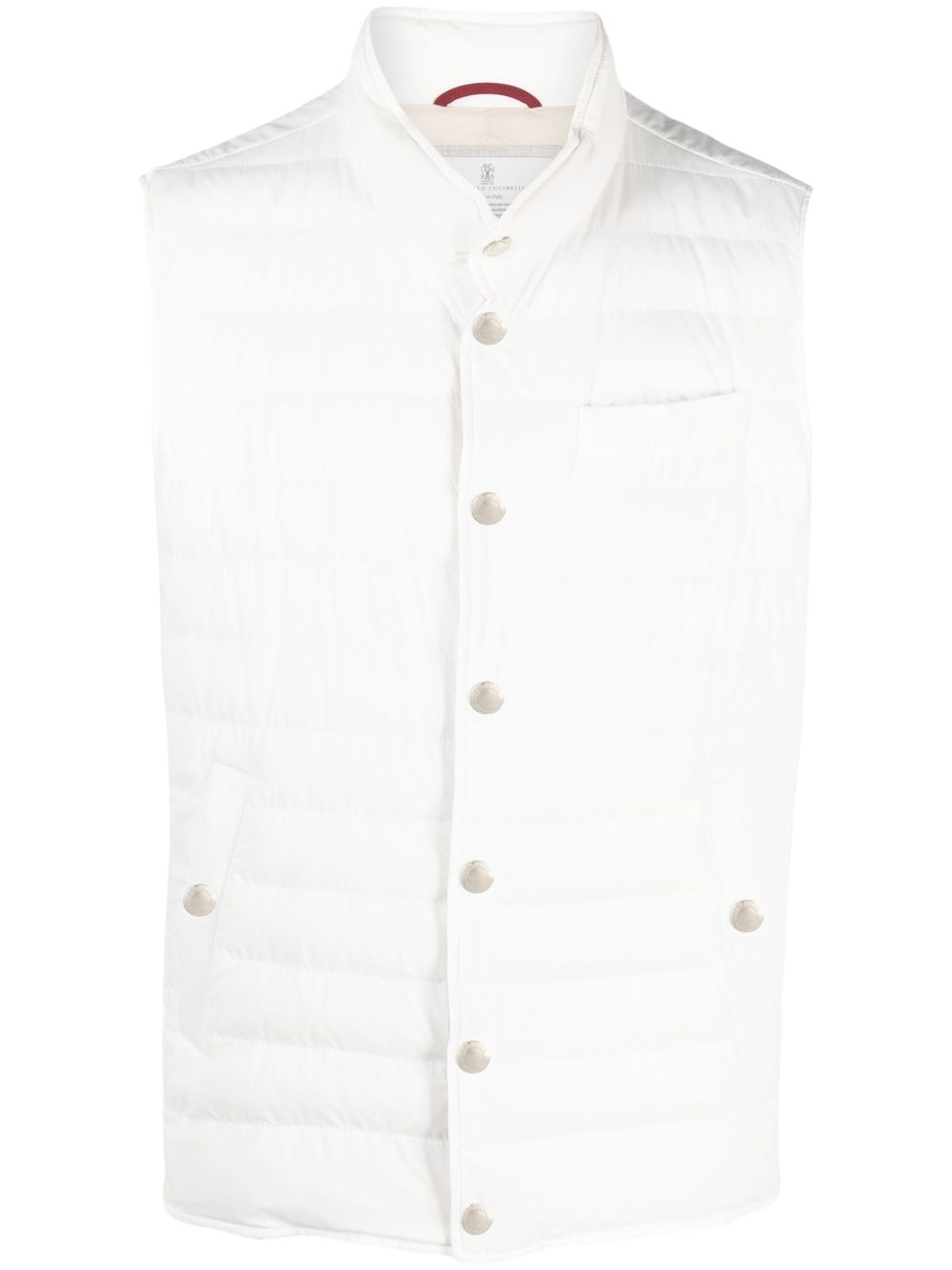 BRUNELLO CUCINELLI Men's White Padded Vest for FW23 Season