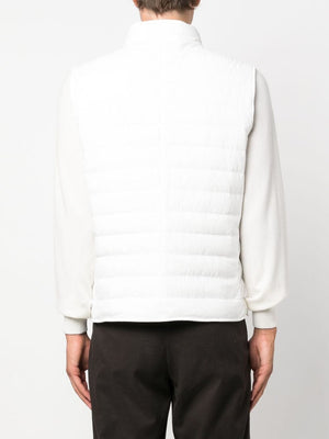 BRUNELLO CUCINELLI Men's White Padded Vest for FW23 Season