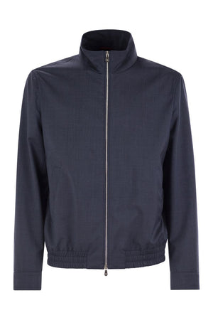 BRUNELLO CUCINELLI Men's Membrane Canvas Bomber Jacket