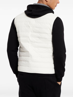 BRUNELLO CUCINELLI Elegant Winter White Quilted Down Vest