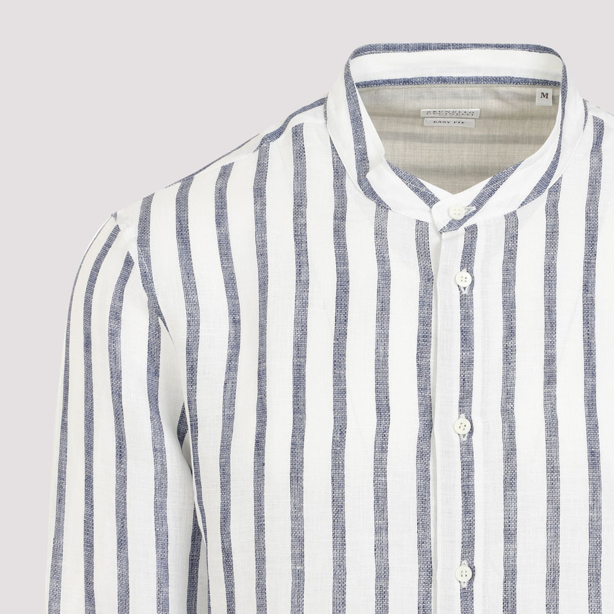 BRUNELLO CUCINELLI Classic Striped Button-Up Shirt for Men