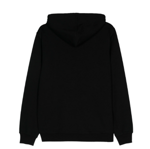 BRUNELLO CUCINELLI Men's Black Drawstring Hooded Zip Sweater