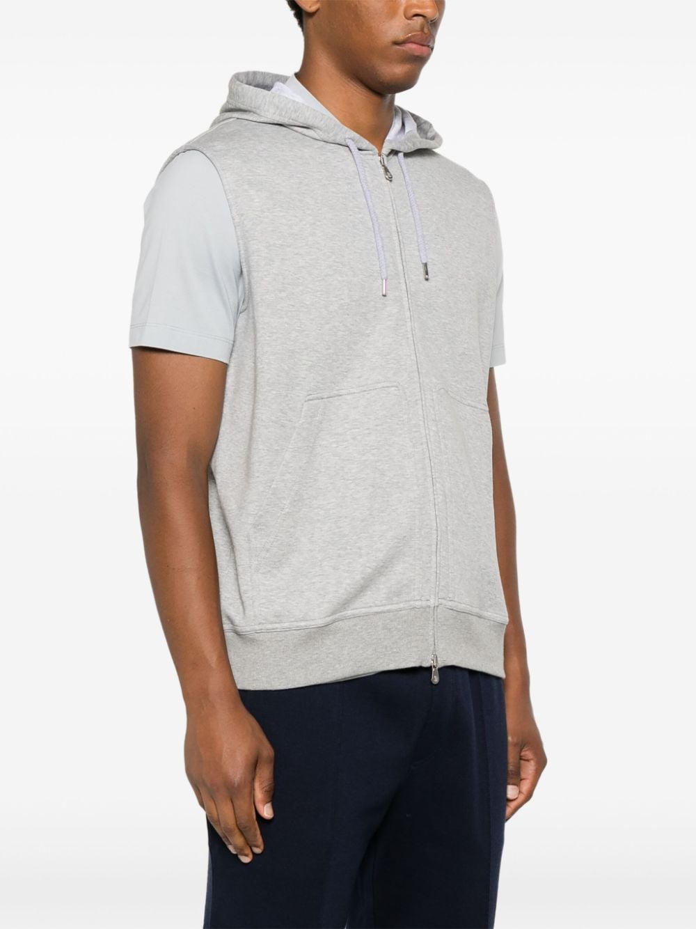 BRUNELLO CUCINELLI HOODED T-Shirt VEST WITH HOOD