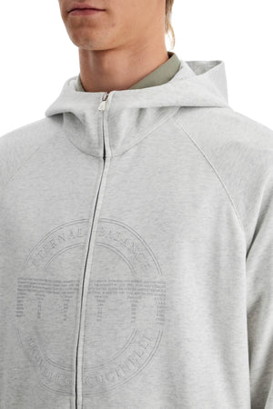 BRUNELLO CUCINELLI Men's Techno Cotton Full Zip Hoodie - Size L