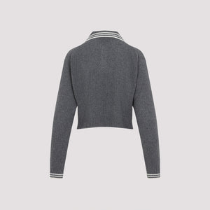 MIU MIU Recycled Cashmere Polo Top for Women