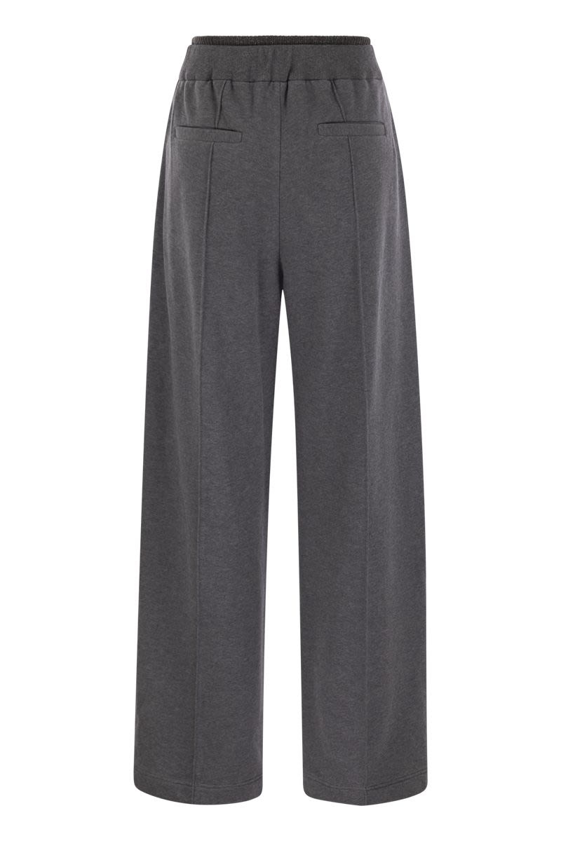 BRUNELLO CUCINELLI Elegant Comfort Loose Fit Cotton Trousers