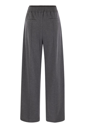 BRUNELLO CUCINELLI Elegant Comfort Loose Fit Cotton Trousers