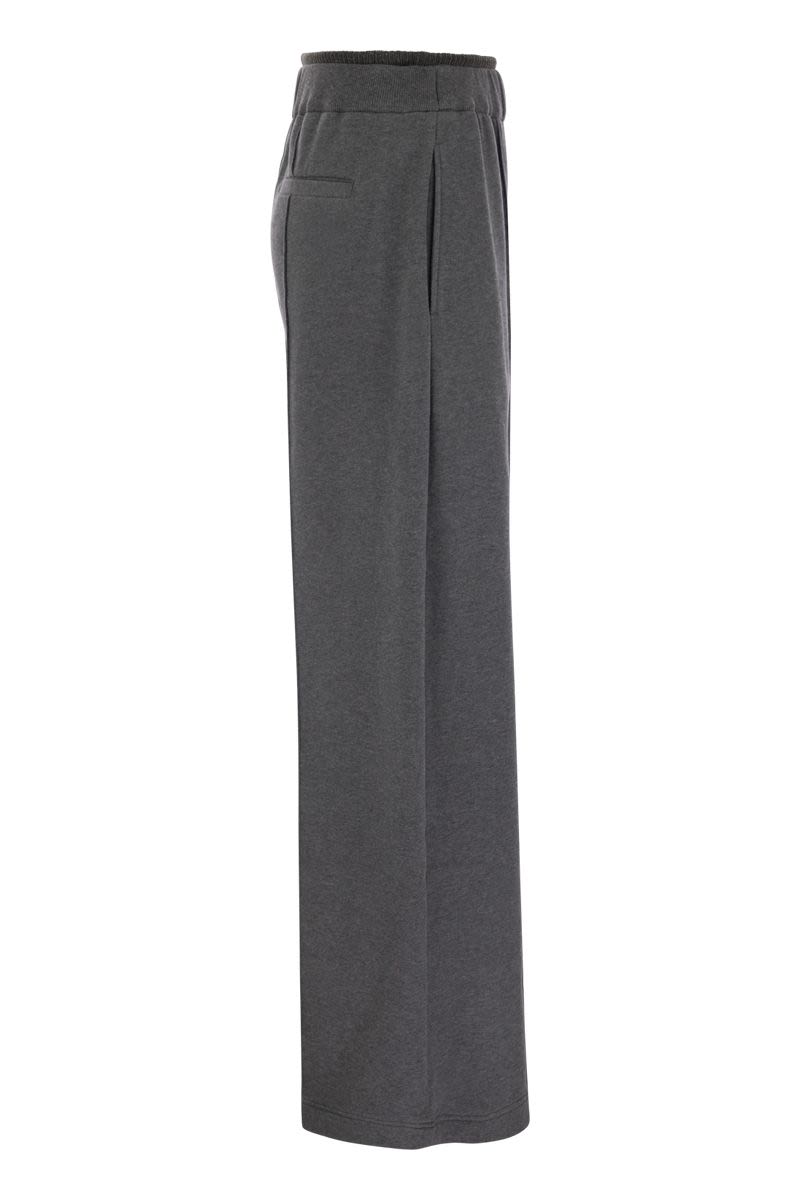 BRUNELLO CUCINELLI Elegant Comfort Loose Fit Cotton Trousers