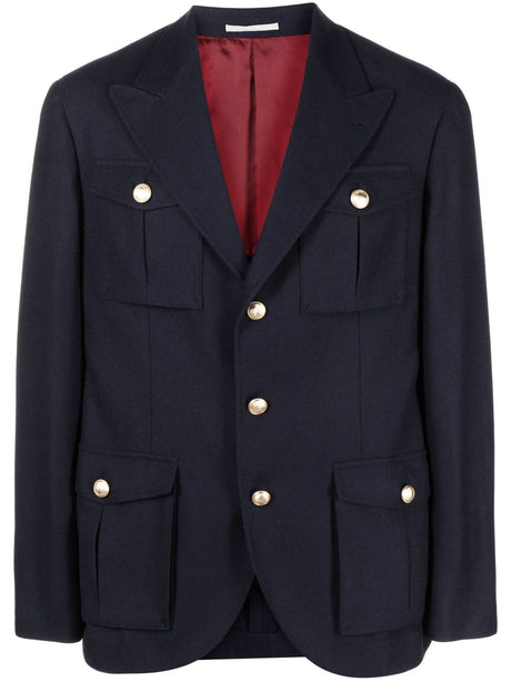 BRUNELLO CUCINELLI Deconstructed Wool Jacket for Men - FW23 Collection