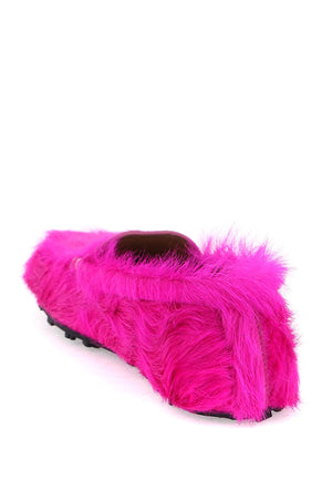 MARNI Luxurious Fuchsia Leather Moccasins for Men